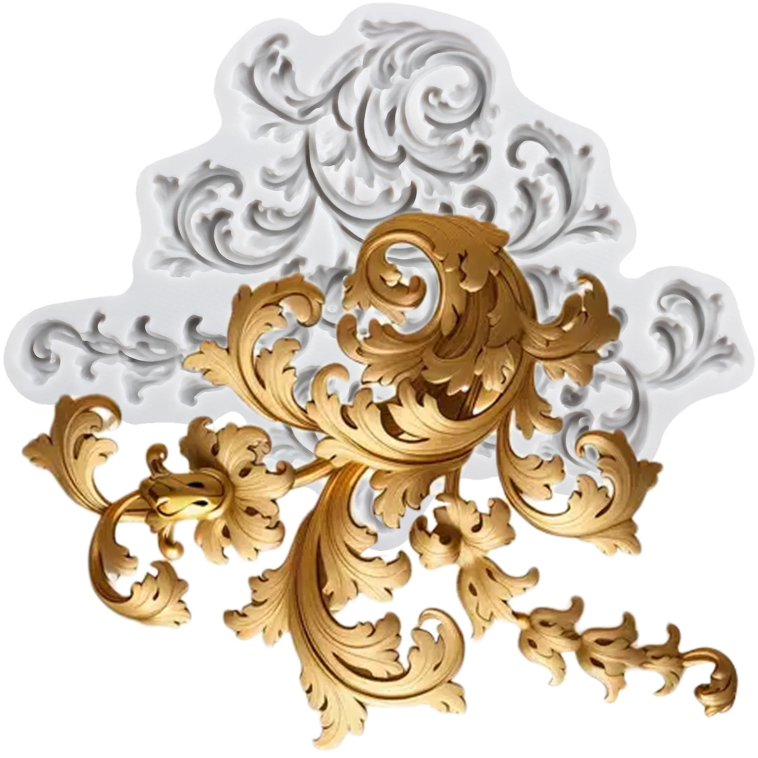 

Силиконовые формы для торта Mujiang, цветок, барокко