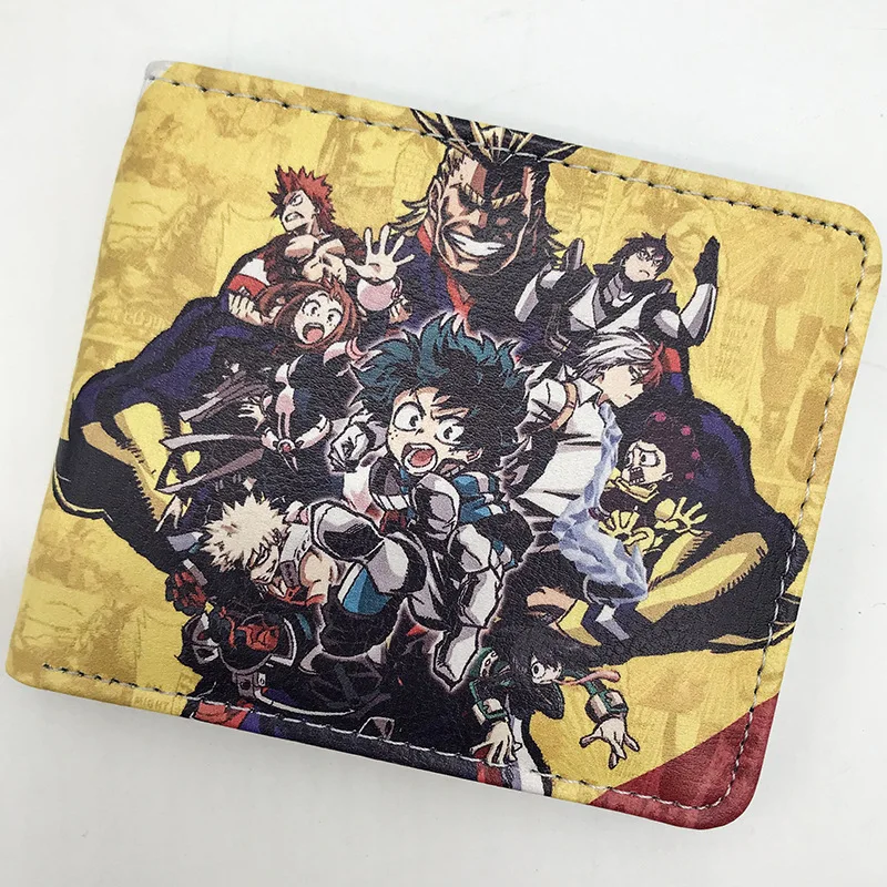 

Japanese Anime Hero Academia Wallet Bakugou Green Valley Idejiu Fashion Simple Short Coin Purse PU Leather Wallet