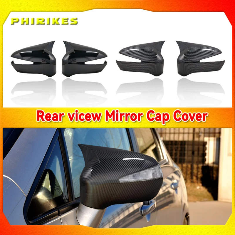 

For Honda Civic 8th gen 2006-2012 2 Pieces High Quality Abs Plastic Bat Style Mirror Covers Caps RearView Piano Black
