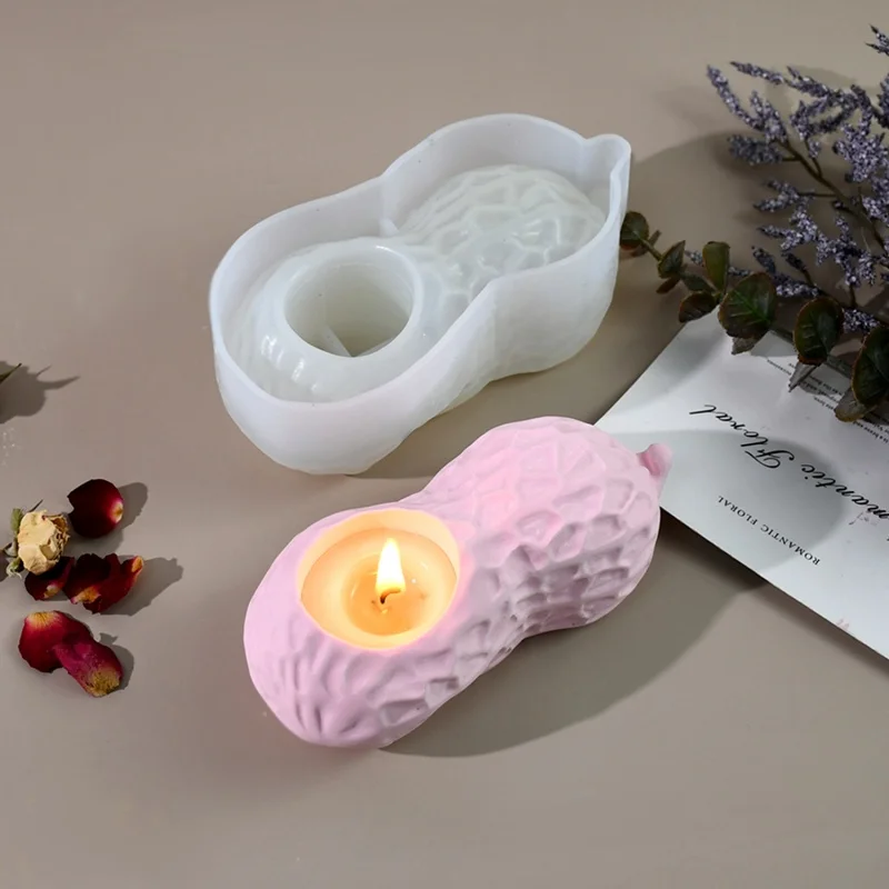 Подсвечник из арахиса и бетона силиконовая форма цветочный горшок сделай сам