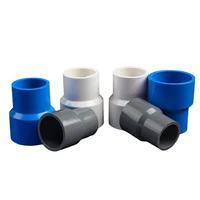 2pcs pvc straight reducing connectors 20 25 32 40 50 60mm garden irrigation water pipe fittings adapter aquarium tube reducer