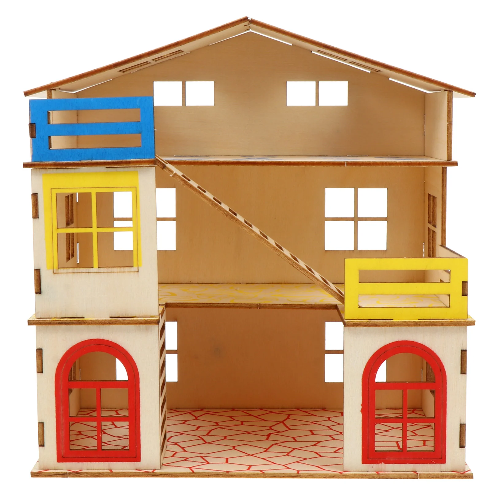 

Hamster Hideout House Rat Castle Room Wooden Cage Habitat Animal Hut Accessories Multiple Layer Toy Toys Home Bath Maze Sand Pet