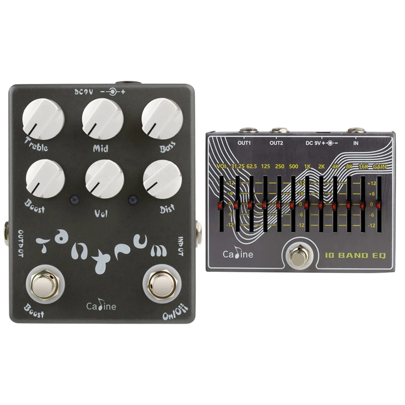 

Caline Heavy Metal Effects Guitar Pedals Housing With CP-81 10 Band EQ Guitar Effect Pedal True Bypass Design