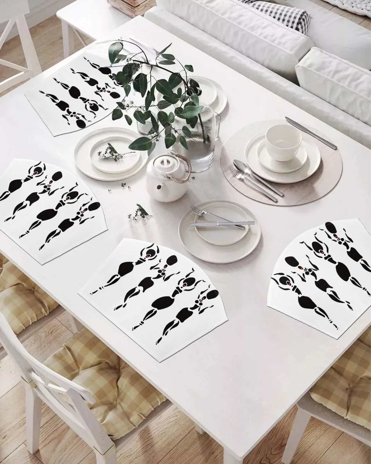 

Набор подставок в форме веера из 2/4/6 шт., Этнические женские подставки для стола для африканских племен, Рождественский домашний декор, кухо...