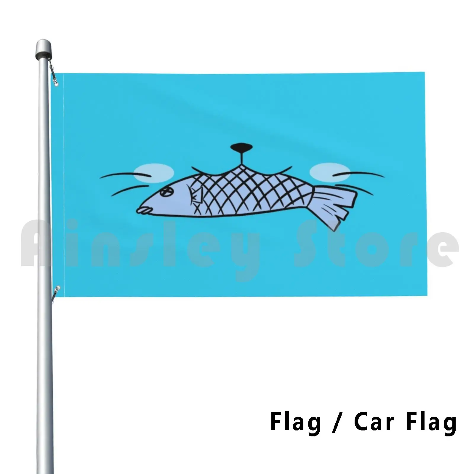 Счастливый хвост рыбы сказочный флаг автомобиля печать на заказ счастливый
