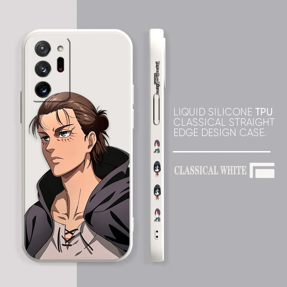 Case For Samsung Galaxy A90 A80 A70 A60 A50 A40 A30 Note 20 Pro Plus Lite Ultra 4G 5G Case  Anime A-Attack O-On T-Titan E-Eren