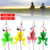 1pc 9cm6g soft fishing lures artificial frog 4 colors frog lure with hook soft bait fishing bait saltwater freshwater tackle