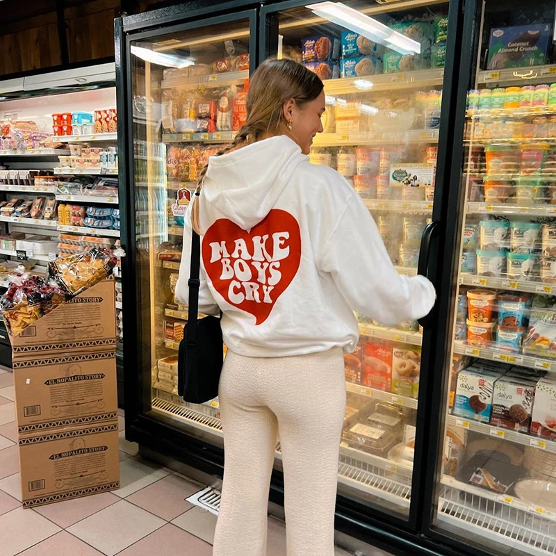 Y2K letter Print emo girl fairy grunge Streetwear Oversize Harajuku Goth Cute  Long Sleeve Sweatshirt love fashion y2k punk emo