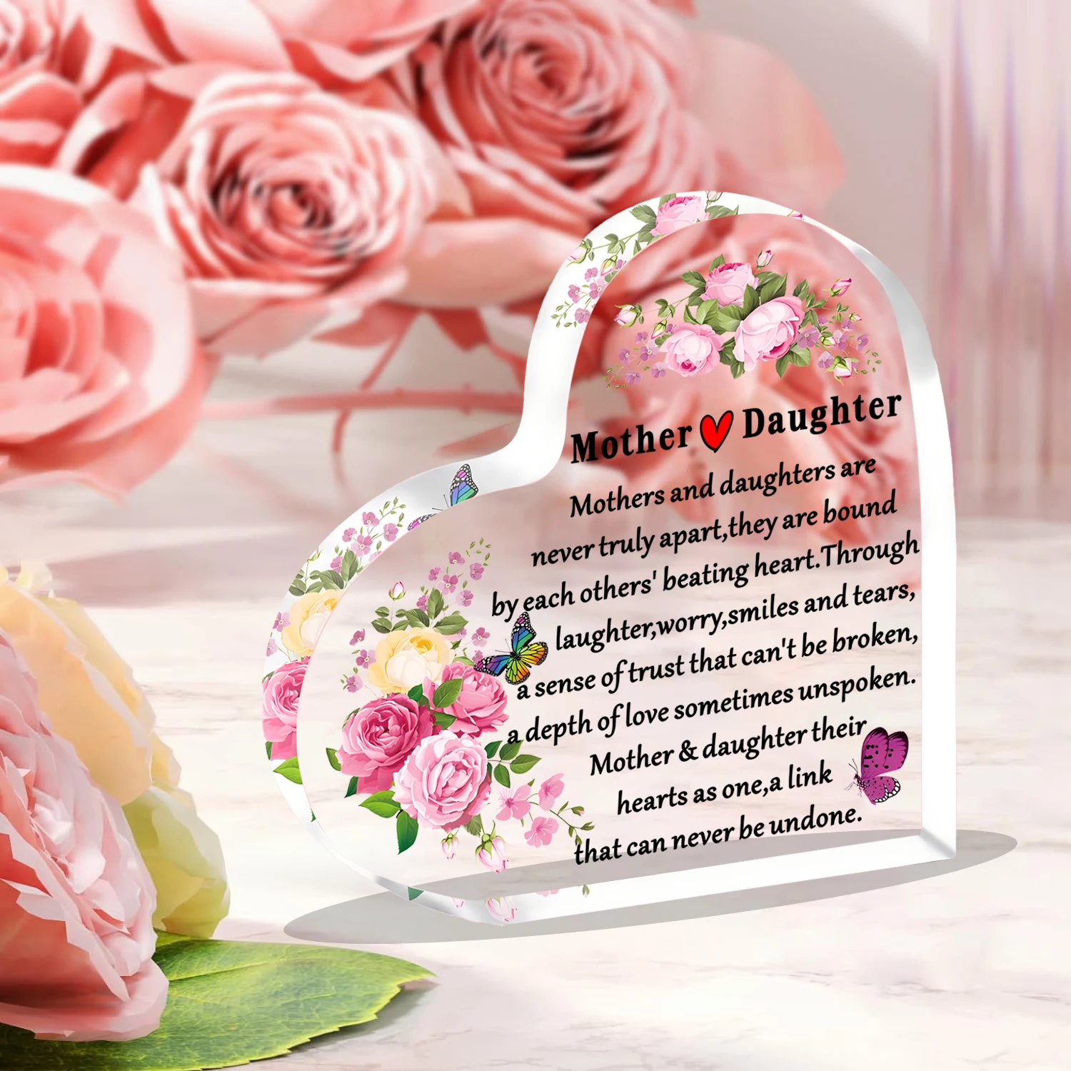 Подарки для матери и дочери акриловый зубной налет в форме сердца детский