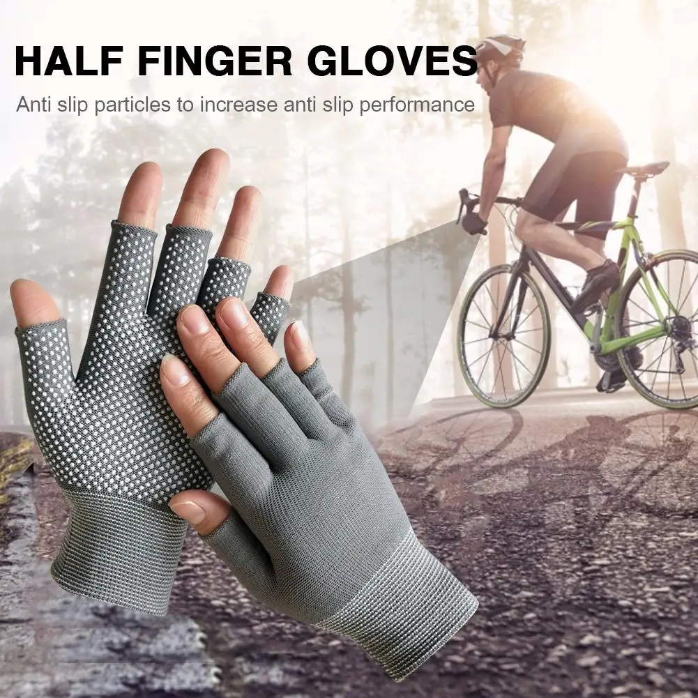 

10pcsFingerless Outdoor Bicycle Anti-skid Half Finger Fishing Gloves
