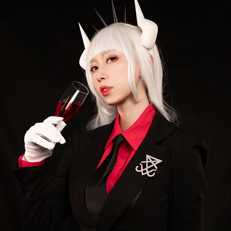 Повязка на голову «Удивительный Демон», головной убор ручной работы с зажимом, модея, малина Люцифером, пандемикой, рога, головной убор