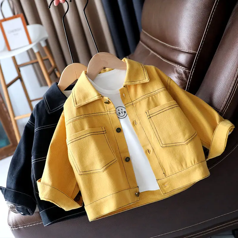 

Kids Denim Jackets Baby Boy Girl Spring Autumn Fashion Coats Jackets Jeans 0 2 3 4 5 Children Outerwear Jean 2023 New