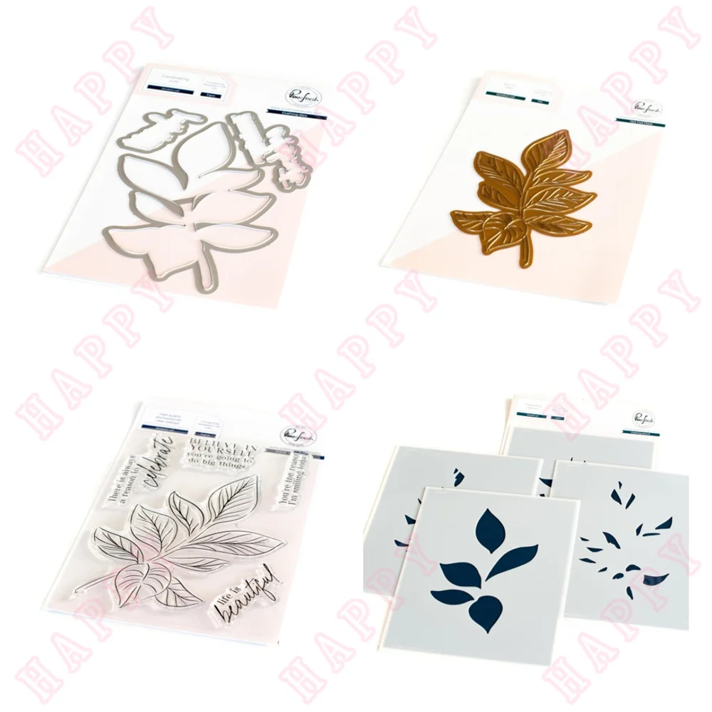 

Metal Cutting Dies Stamps Stencil Hot Foil Detailed Leaf For Scrapbooking Paper Diary Decoration Manual Handmade Embossing Mould