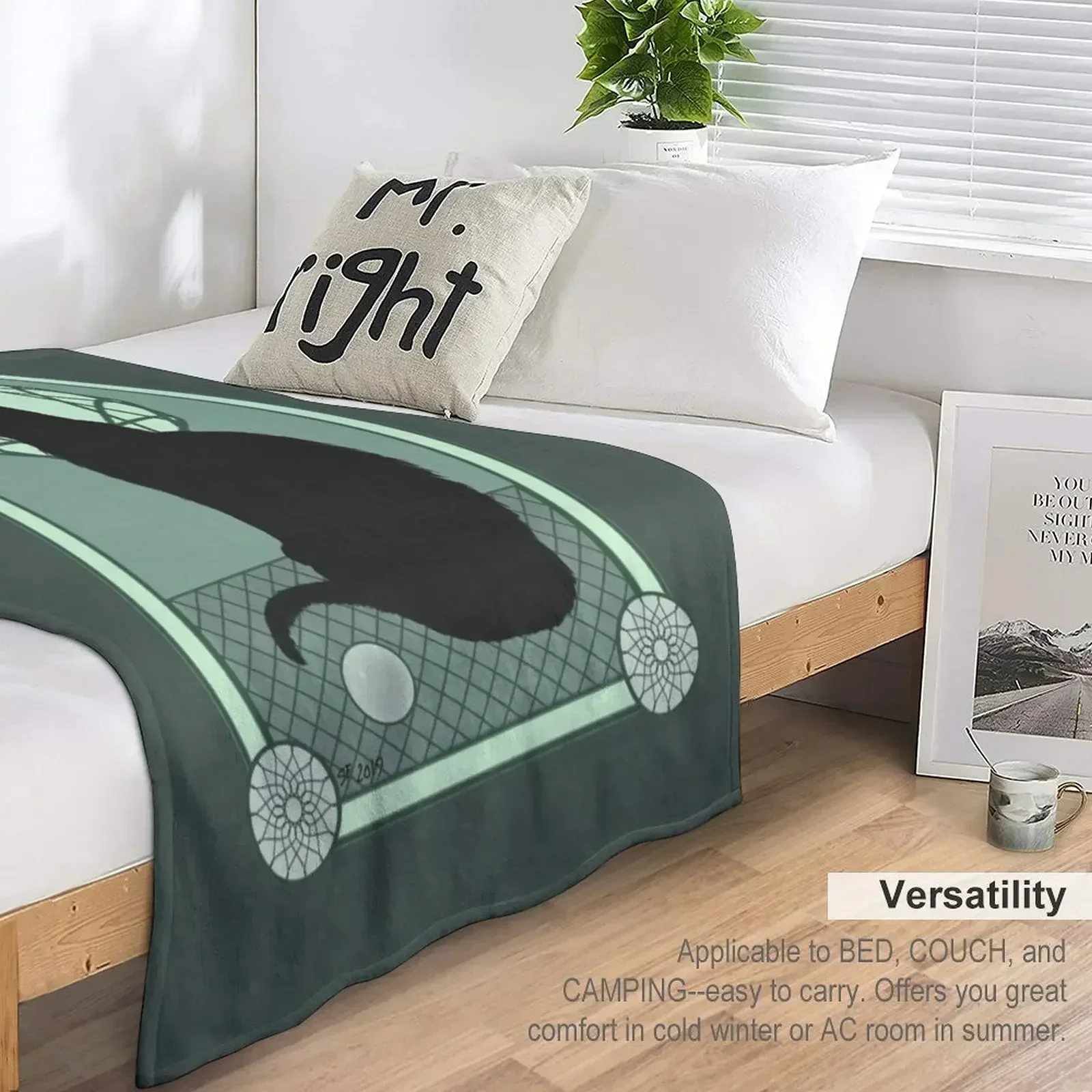 Одеяло с черным котом Noveau мягкие клетчатые теплые зимние волосатые одеяла