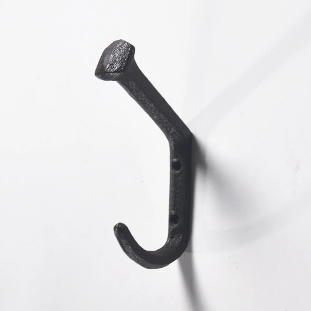 4 шт. чугунный изогнутый крючок для гвоздей металлический ключ вешалка одежды