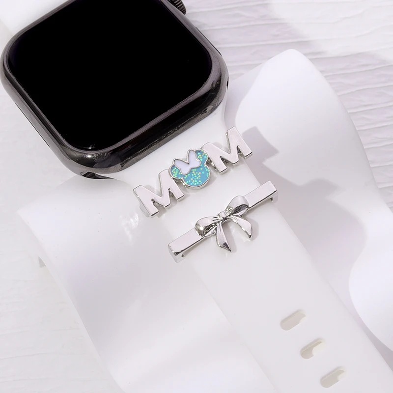 Фото Мультяшный динозавр, кот, мама, шармы для Iwatch, силиконовый ремешок для часов, шарм, декоративные шармы для Apple Watch, счастливые шармы, ювелирные изделия №5