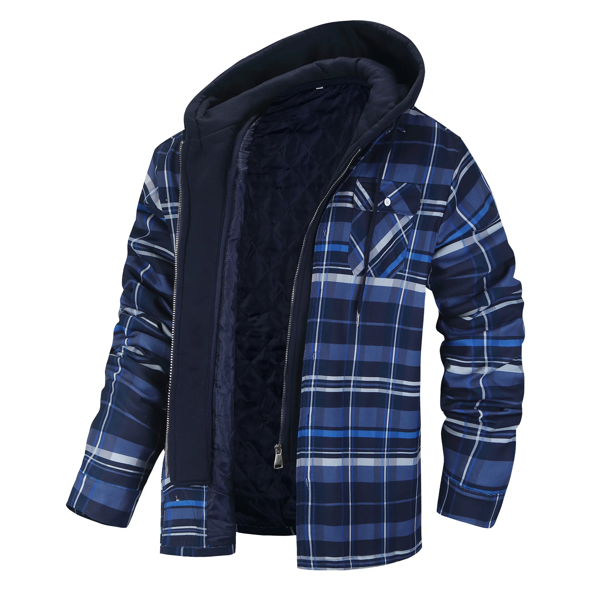 Coats High Quality Thick Men Hoodie Outwear Men's Flannel Hood Shirt Jacket  Shirts For Men Size S-5xl
