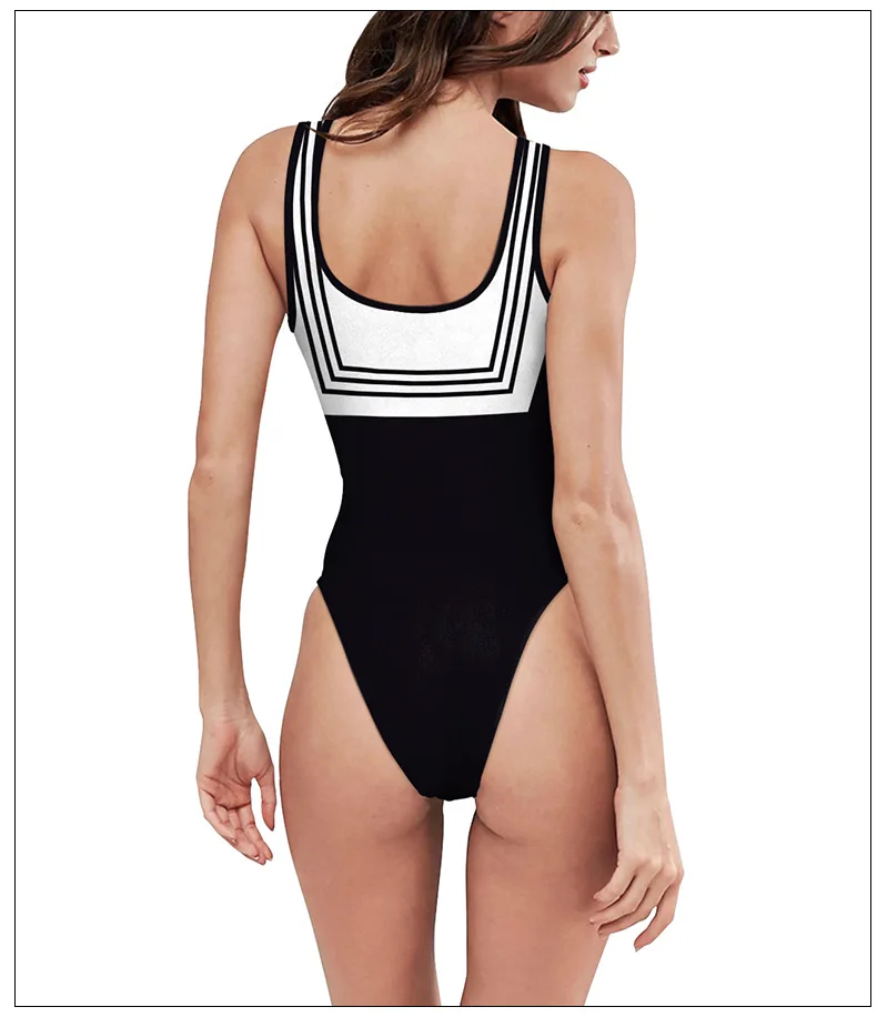 Новые летние женские модные купальники 3D мультяшный принт U-образный вырез