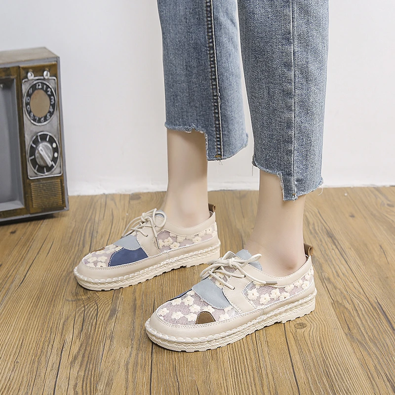 Женские одиночные туфли новые весенние туфли-оксфорды с геометрическим рисунком