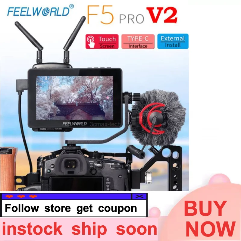 Монитор для камеры FEELWORLD F5 Pro V2 5 дюйма 4K HDMI