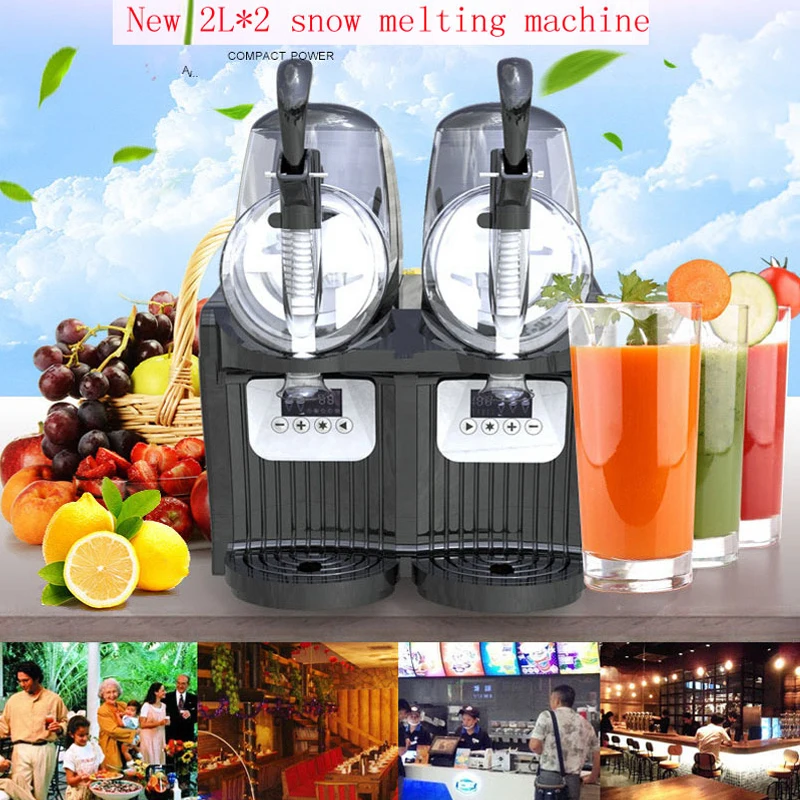 

Кофе, холодные напитки, машина для плавки снега, коммерческий замороженный напиток 2L * 2, оборудование для ледяного песка