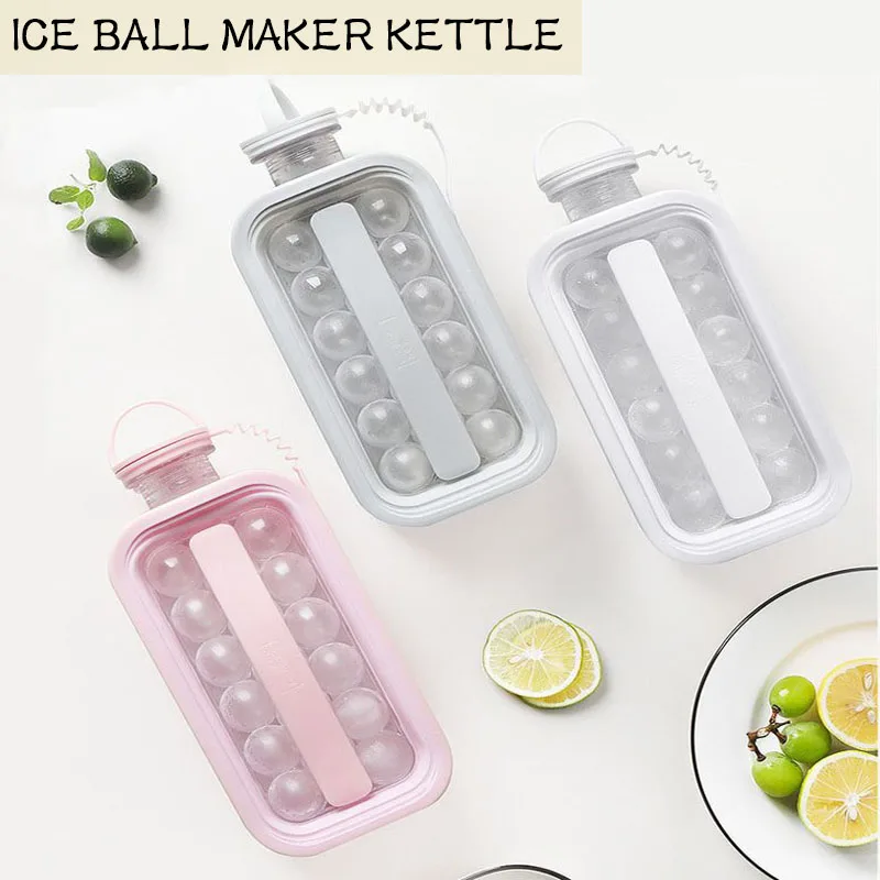 

2 In 1 Ice Cube Maker Ice Water Bottle DIY Lattice Ice Hockey Kettle Cubic Container Curling Ice Making Tool Kitchen Gadget