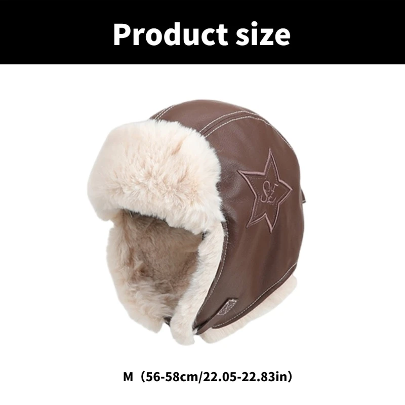 Женская шапка-ушанка меховая теплая зимняя лыжная шапка ветрозащитная