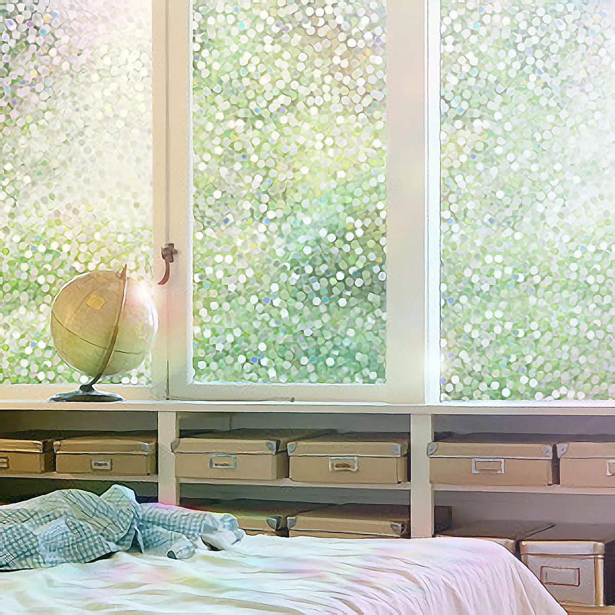 

WXSHSH 3D Decorative Window Film htv Vinyl Static Cling Adhesive Glass Stickers sunscreen thermal insulator Solar Window Tint