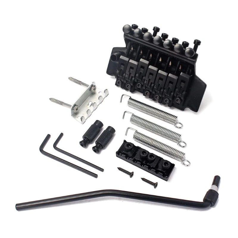 

Double Rocking Tremolo Bridge System Set 7 String Guitar Bridge With Screws and Wrench Electric Guitar Replacement Parts