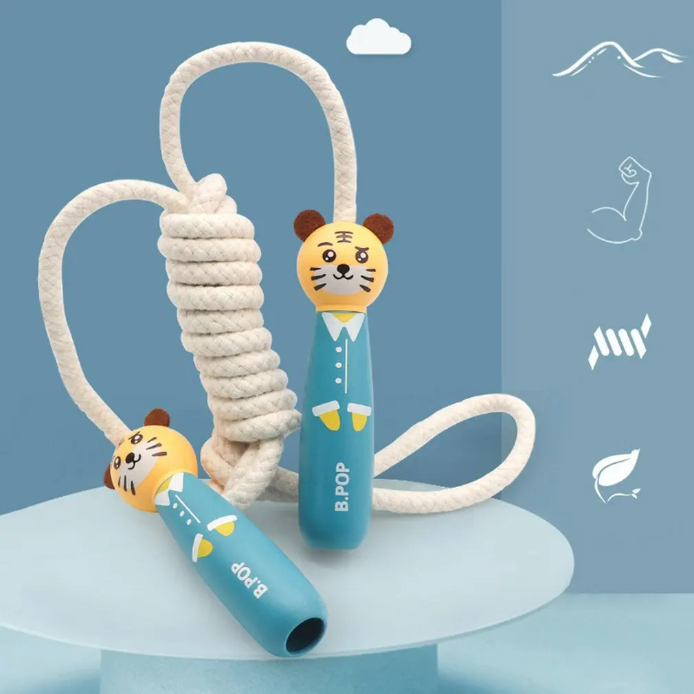 

Kids Jump Rope Wood Handle Lovely Cartoon Skipping Rope Sport Bodybuilding Finess