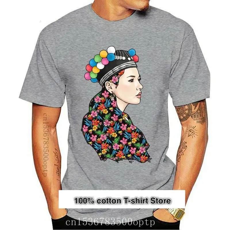 

Camiseta de манга corta para hombre y mujer, camisa Hmoob с помпоном, Hmong