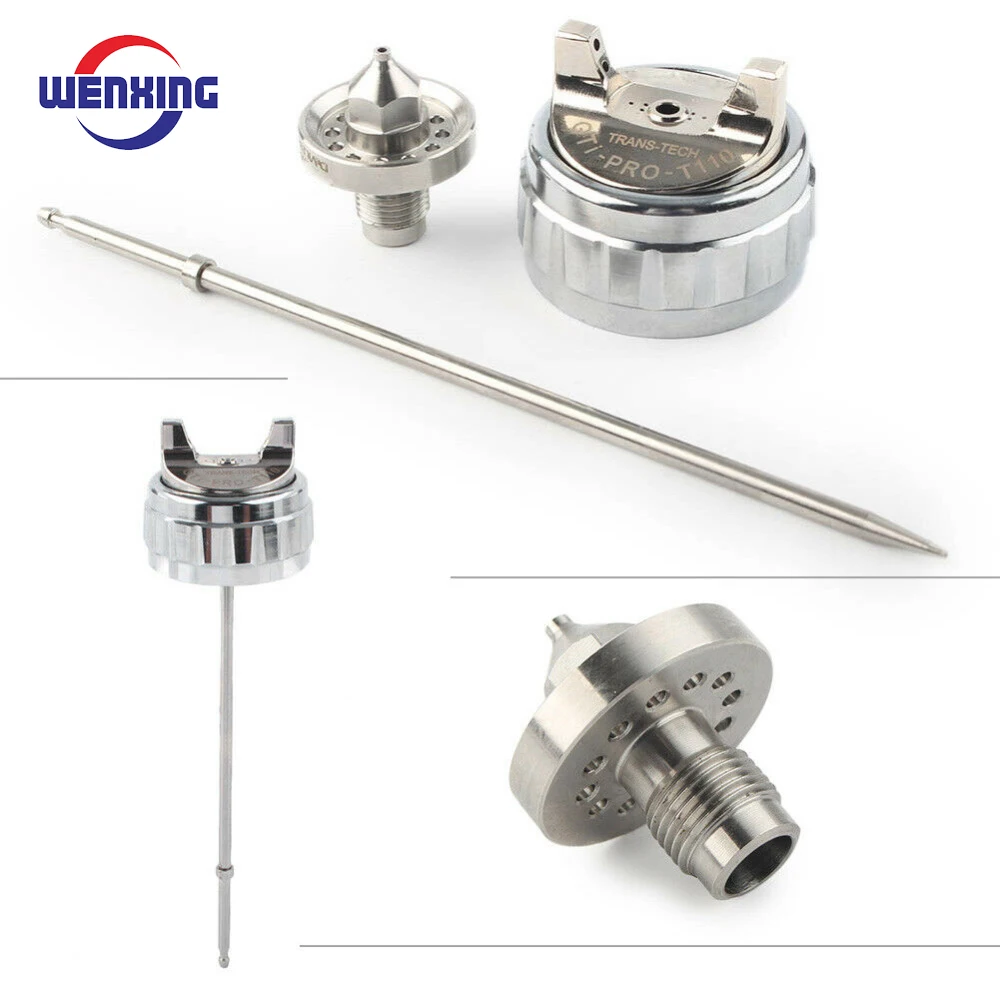 WENXING GTI комплект сопла 1,3/1,8 мм комплект сопел распылителя сопла игла и колпачок сопла T110/TE20 крышка сопла Воздушный Распылитель запчасти для ремонта WENXING GTI комплект сопла 1,3/1,8 мм комплект сопел распылителя сопла игла и колпачок сопла T110/TE20 крышка сопла Воздушный Распылитель запчасти для ремонта