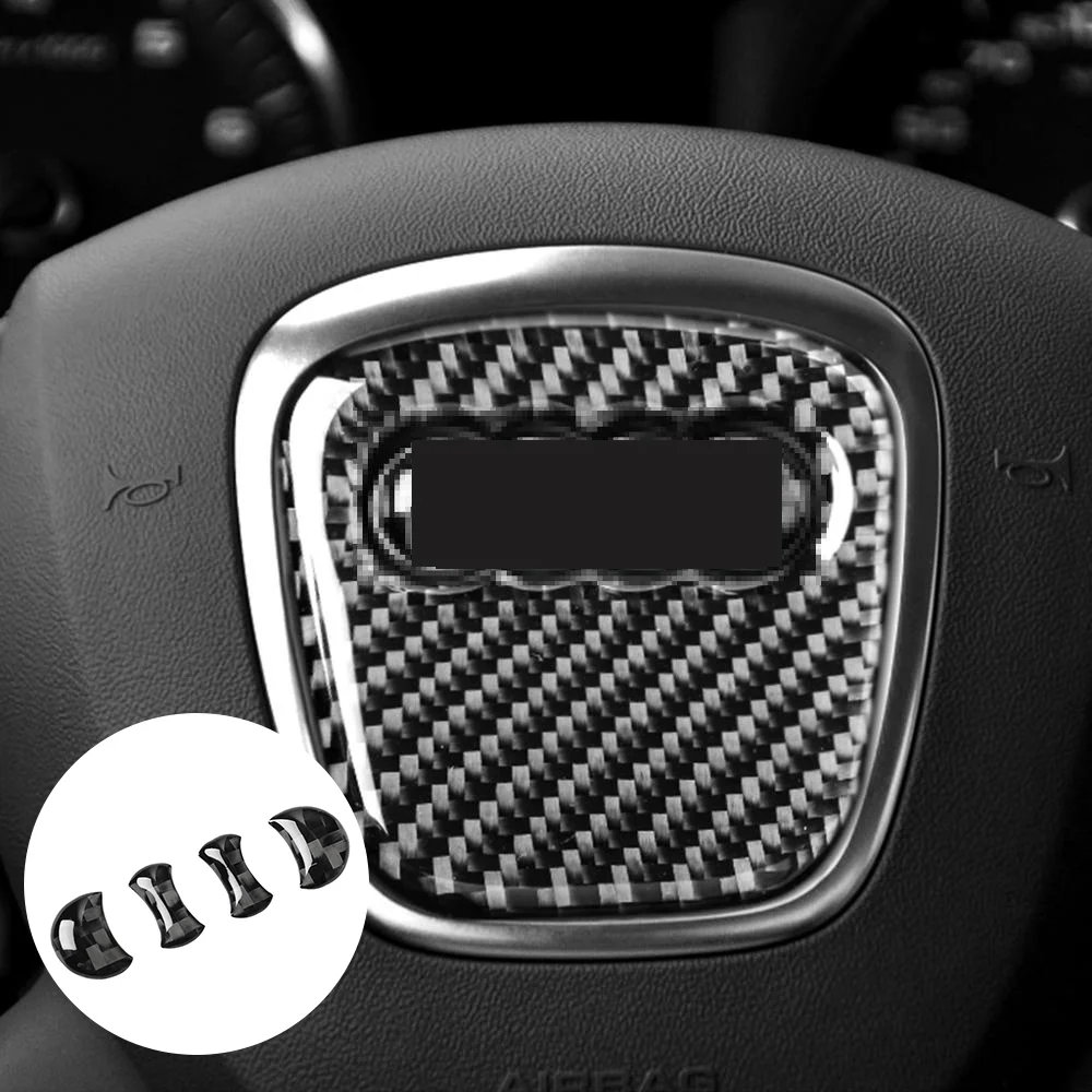 

Car Steering Wheel Ring Trim Carbon Fiber Stickers Decoration Decals For Audi A4 B8 A6 C6 Q5 8R Q7 4L a3 8V Auto Accessories