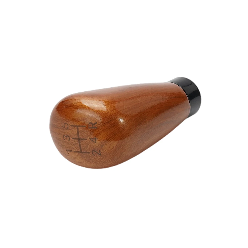 

Practical High Quality Gear Shift Knob Accessories Brown Mahogany Texture Car 5 Speed Gear Stick Imitation Peach Wood Parts