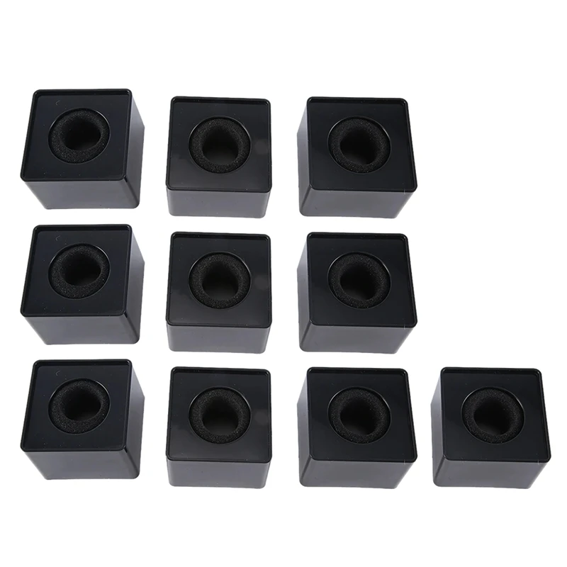 10Pcs Microphone Markflag Mic Station-Cube Interview Box Stand Flags Shaped Holder Reporter Injection Black