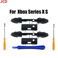 jcd 2 set for xbox series x s controller rb lb bumper trigger button mod kit middle bar holder replacement screwdriver tool