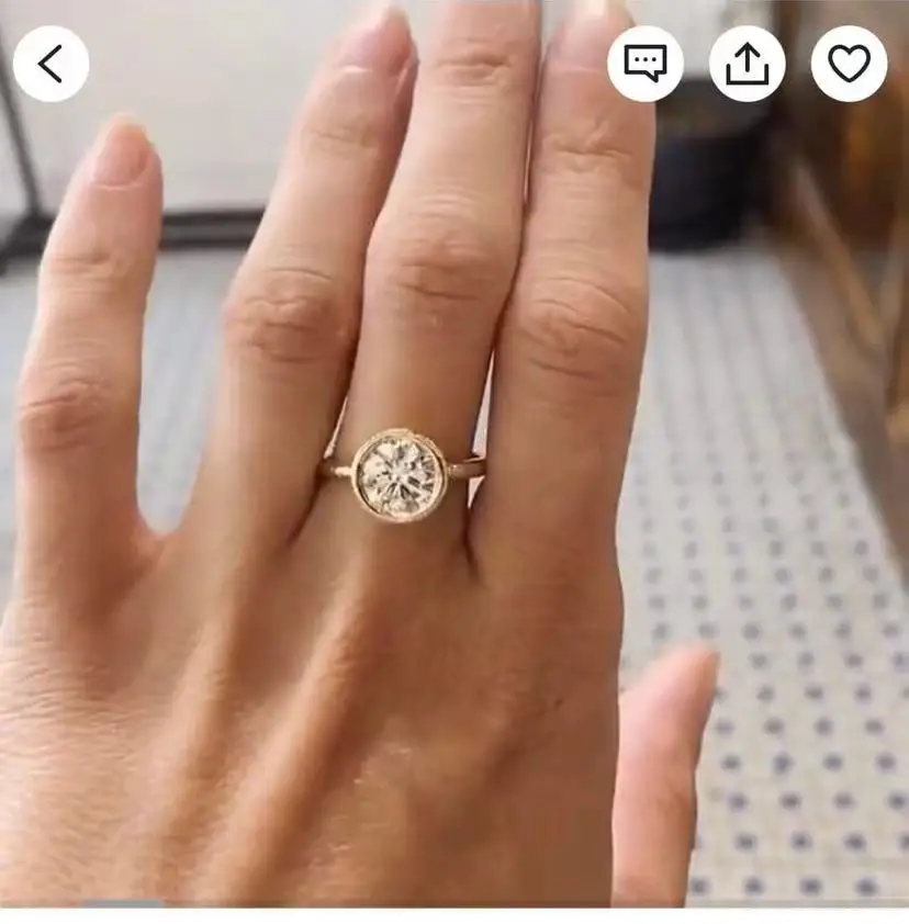 

custom 585 RING14K moissanite 2.5 carat round ring