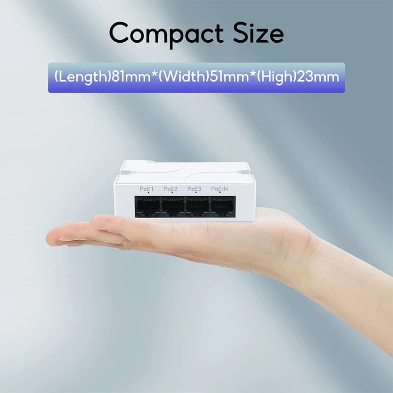 HORACO 3 порт POE расширитель 10 / 100мбps 1 - сетевой коммутатор с IEEEEE802.3af подключен к NVR IP