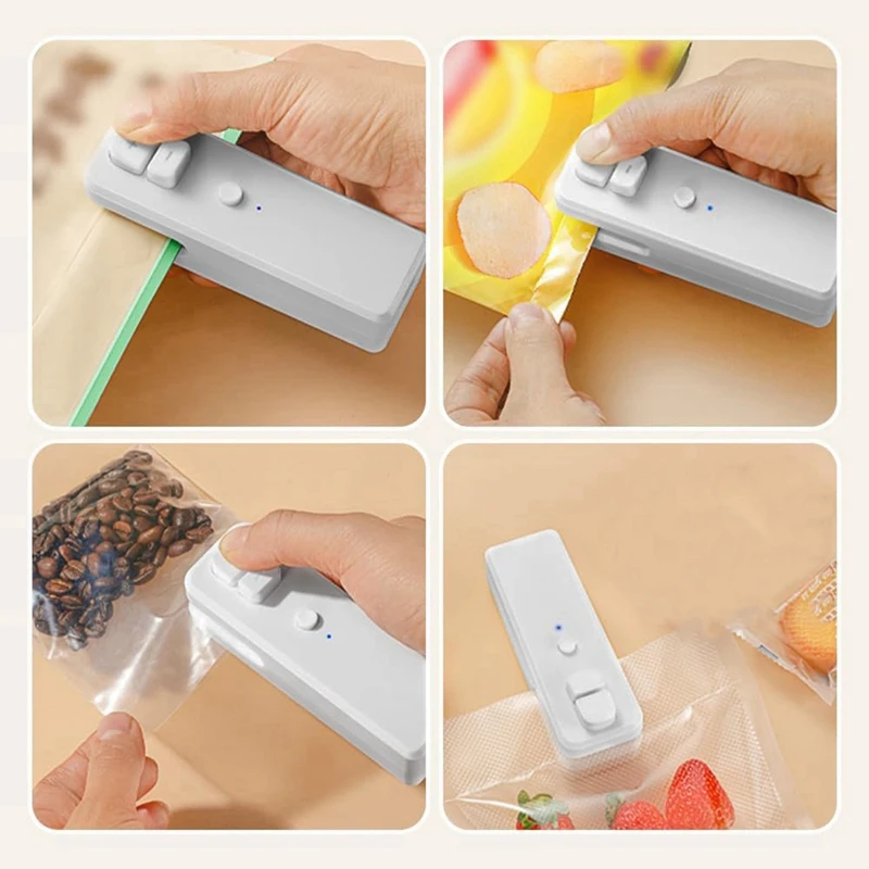 Мини-упаковщик пакетов инструмент для термосварки 2 в 1 перезаряжаемый