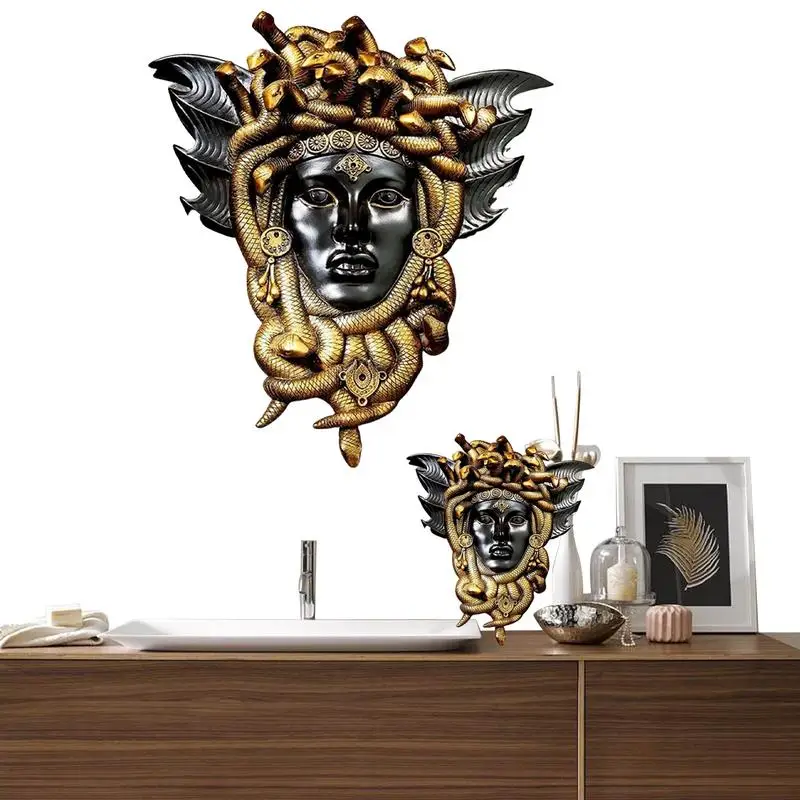 

Винтажная настенная статуя из смолы Medusa, греческая настенная Статуя Греческой мифологии, статуя из смолы, ужасные статуи, украшения для дом...
