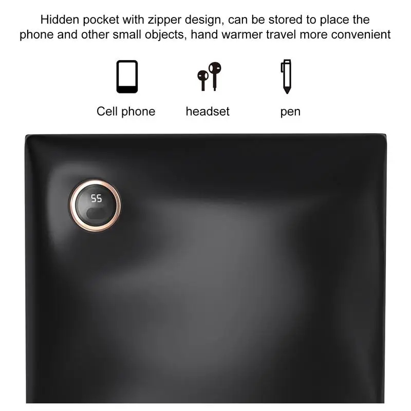 Перезаряжаемая грелка для рук графеновая кемпинга 3-х настроек температуры