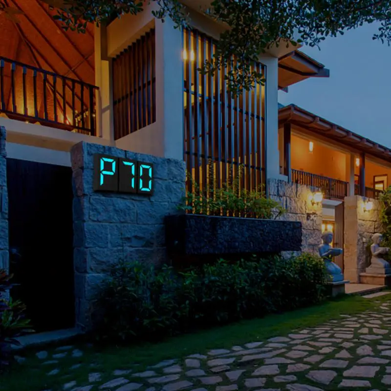 

LED Numbers Lights DIY Solar House Door Sign Light For Garden Yard Building Door Wall Building Lighted Letter Sign Logo Address
