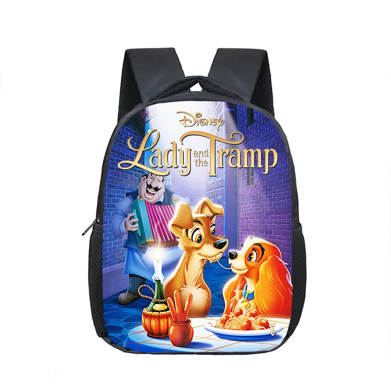 12-дюймовый рюкзак Disney Lady and the Tramp для детского сада детская школьная сумка малышей