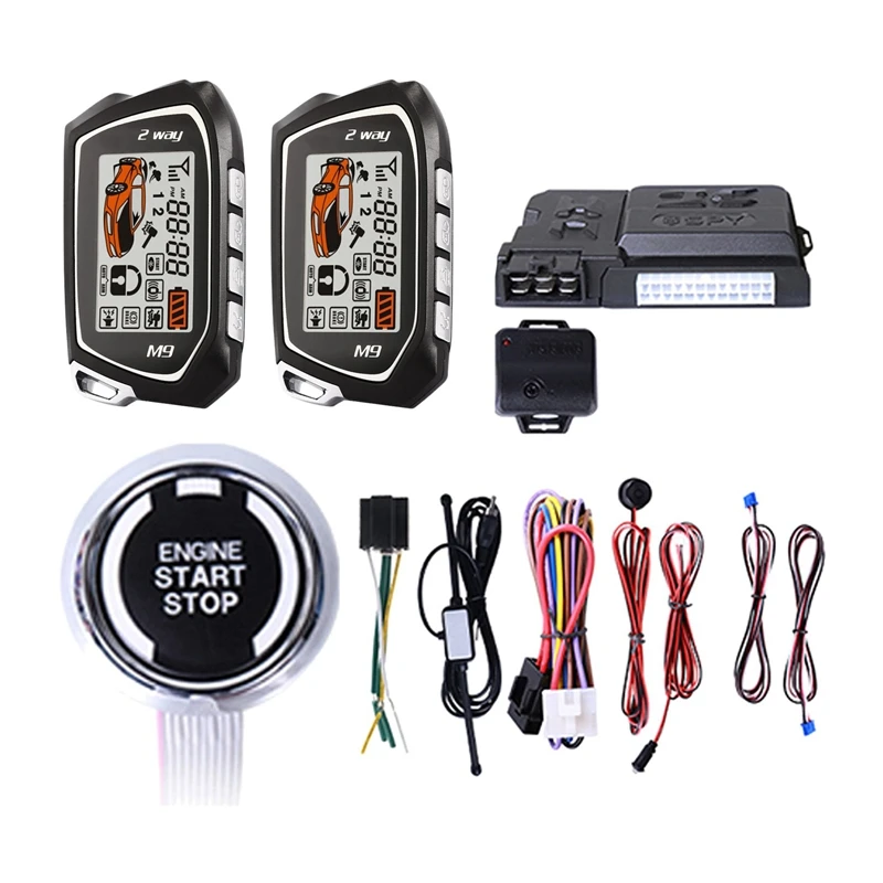 

Car Anti-Theft Alarm Two-Way Remote Control By Phone Universal Autostart One Key Smart Engine Start Central Locking Door