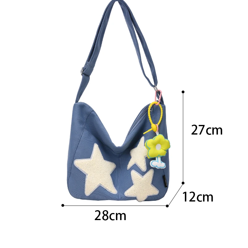 Simple Oxford Crossbody Bags for Student Pure Color Shoulder Bag New Female Large Capacity Messenger Bag Ladies Shopping Handbag