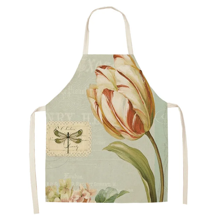 

Succulent flower pattern kids apron Apron for children barista goods for home kitchen Woman kitchen apron apron for kitchen