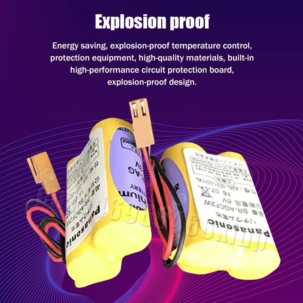 2 шт. сменный литиевый аккумулятор для ПЛК-систем 6 в 2200 мАч |