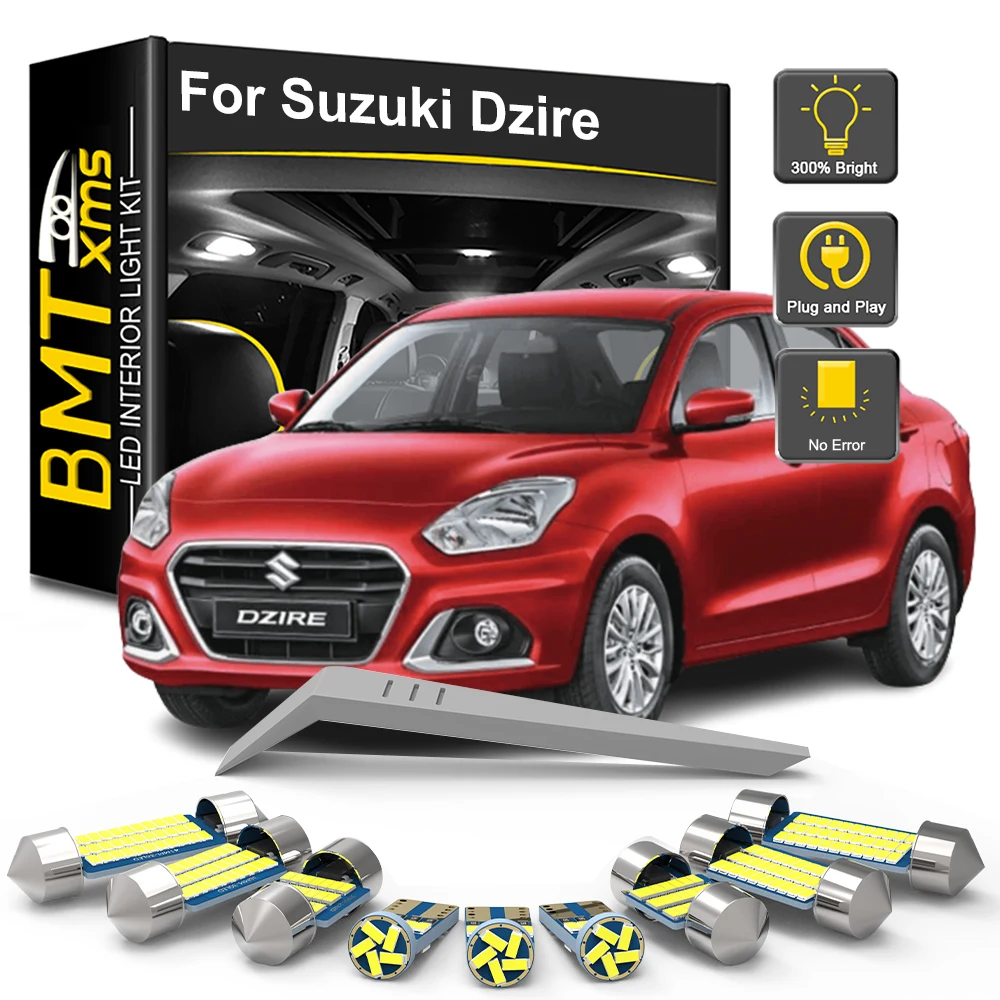 BMTxms 10 Шт. Комплект Внутреннего Освещения LED Canbus Для Suzuki Dzire 2017-2024