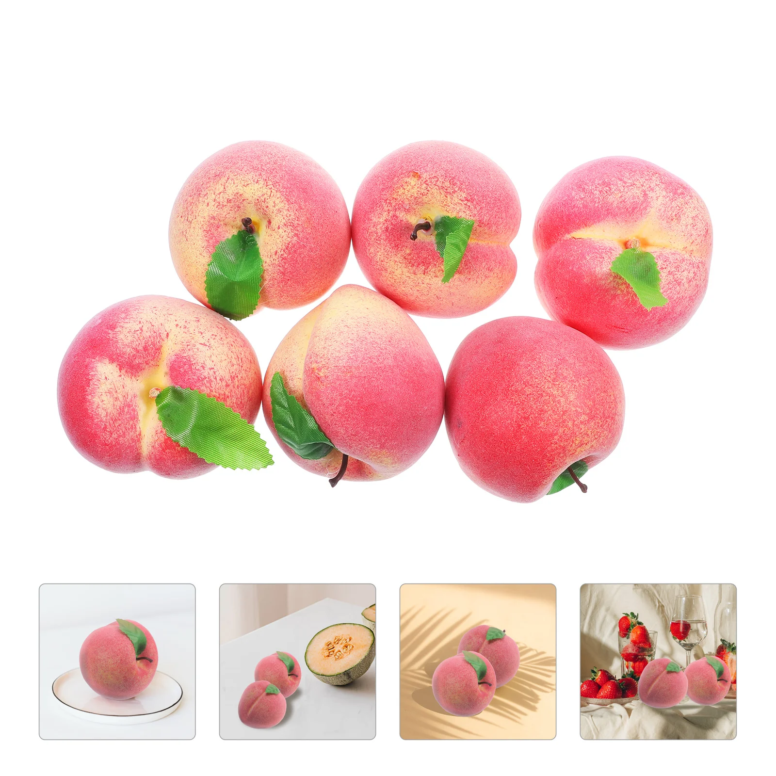 

Artificial Fruit Peach Tiny Prop Miniature Toy Model Displaying Photo Props Decor Fruits Decoration Lifelike Toys