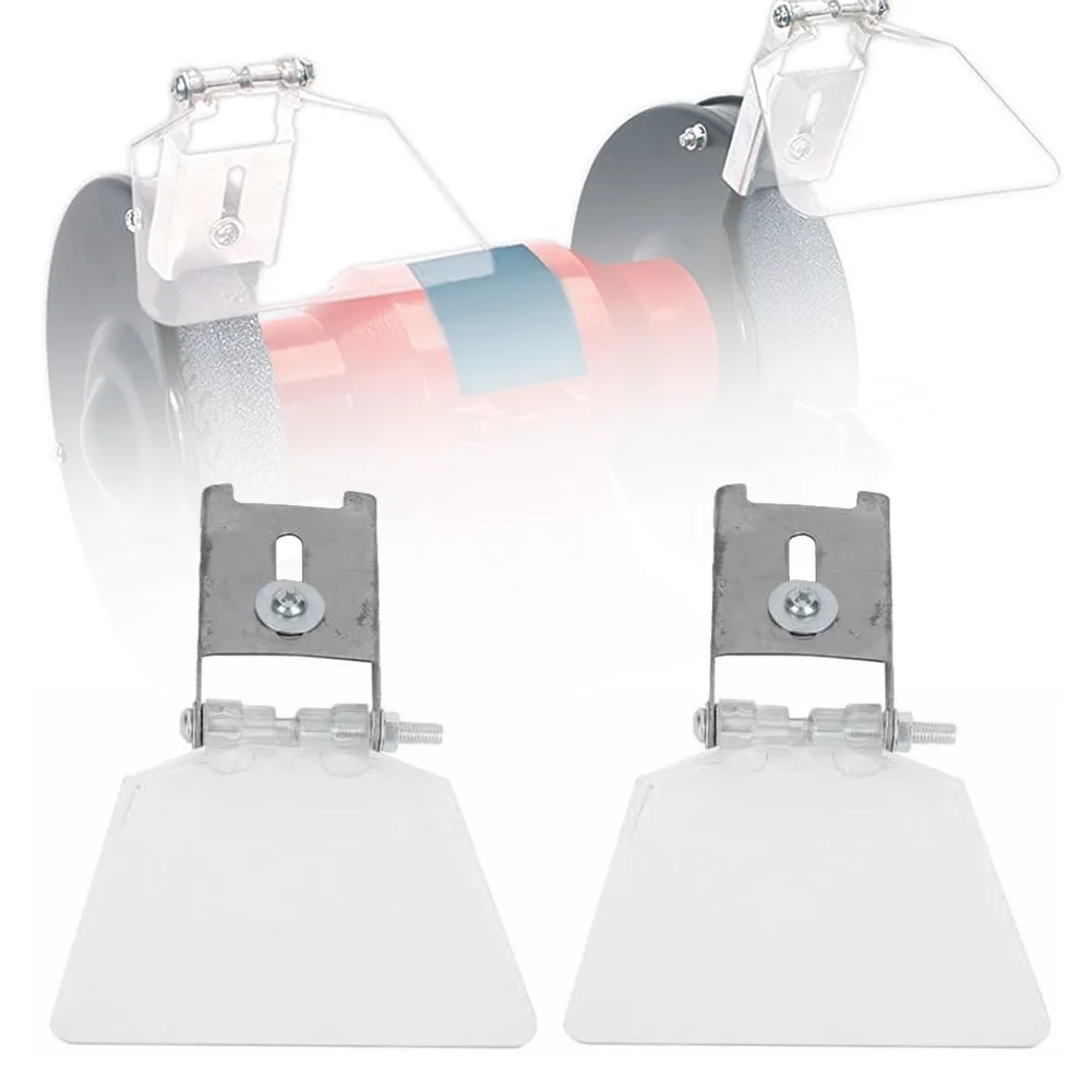 

2pcs Bench Grinder Guard Shield Protection Safety Shields With Bracket For Bench Grinder Machine Grinder Cover Case Power Tools